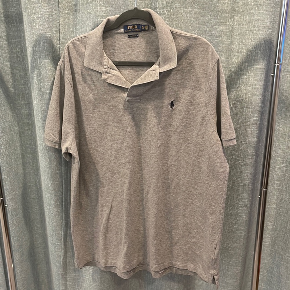 Polo by Ralph Lauren - Classic Fit Mesh Polo Shirt - Grey - XL